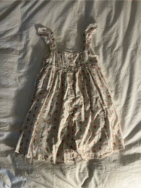 Janie + Jack White Floral Sundress with Ruffle Straps, sz 7